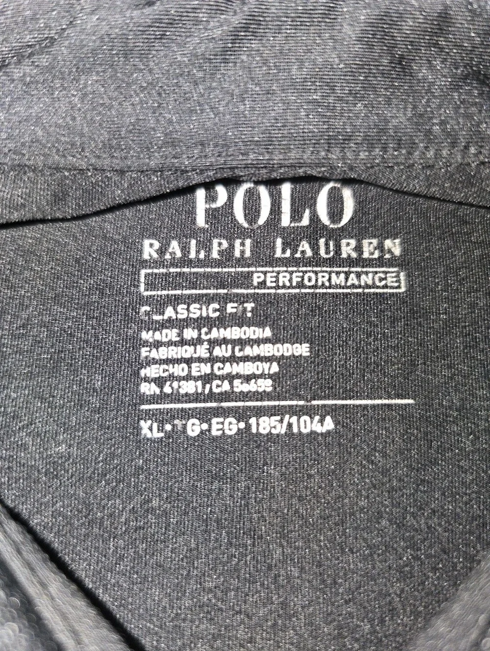 XL - Ralph Lauren Men's Black Short-Sleeve Polo with White Pony. (PRISTINE)